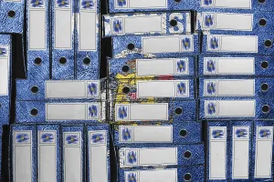 US American Flag Design Drucke: Wisconsin Flag Colors Folder Stack