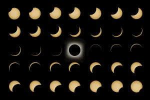 Natural Scientific Phenomenon Drucke: Total Solar Eclipse phases, Composite Solar Eclipse