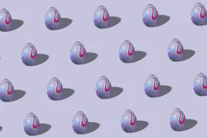 Symbolic Easter Egg Picture Drucke: Colorful Easter egg pattern made