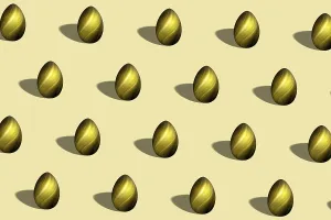 Easter Symbolic Picture Drucke: Luxury Easter egg pattern made