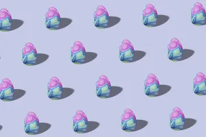 Pastel Colored Easter Eggs Drucke: Pastel Easter egg pattern made