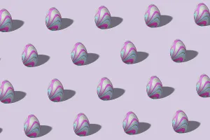 Symbolic Easter Tradition Drucke: Pastel Easter egg pattern made