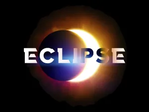 Natural Science Images Drucke: A Solar eclipse with lettering Eclipse