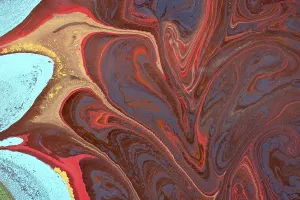 Traditional Ebru Art Drucke: Abstract creative marble pattern texture