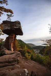 Rock Formation Erosion Process Drucke: The Devil's Table in winter