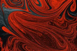 Deserted Landscape Illustrations Drucke: Ebru marble effect surface pattern design for print