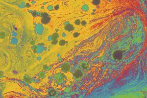 Marbled Fabric Patterns Drucke: Abstract creative marbling pattern for fabric