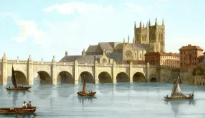 Historic Bridges UK Drucke: Westminster Bridge, bridge over the River Thames
