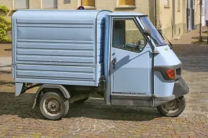 Means Of Transportation Germany Drucke: Motorised tricycle with loading area