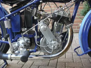 Gerahmter Druck : Motorrad Triumph 500cc Gerahmter Druck : Motorrad Triumph 500cc