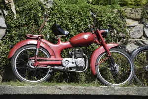 Oldtimer Car Drucke: Old motorcycle