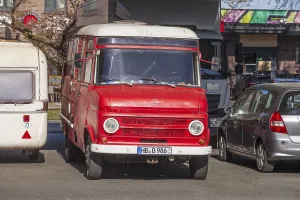Vintage German Automobiles Drucke: Oldtimer Opel Blitz 300, former fire engine