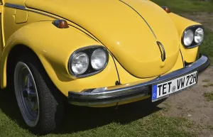 Volkswagen Classic Car Drucke: VW Beetle headlights