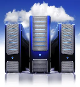 Cloud Computing Concept Drucke: Rendering of a cloud computing concept