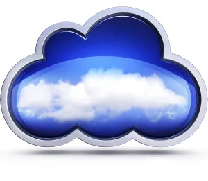Cloud Computing Concept Drucke: Rendering of a cloud computing concept