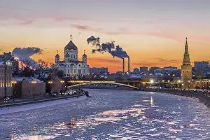 Historic Russian Cityscape Drucke: Cathedral of Christ The Savior