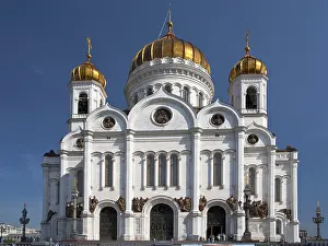 Drucke von Die Christ-Erlöser-Kathedrale, Moskau, Russland Moskau Drucke: Der Christ-Erlöser-Kathedrale