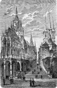 Old Town City Centre Photography Drucke: The cathedral in Erfurt, Thuringia