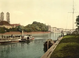 Lower Silesian Voivodeship Landscape Drucke: The Cathedral Island, Cathedral and Oder in Breslau