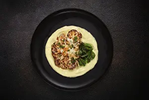 Mashed Potatoes Recipe Drucke: Cauliflower steak, with mashed potatoes
