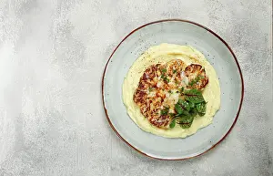 Roasted Vegetable Recipes Drucke: Cauliflower steak, with mashed potatoes