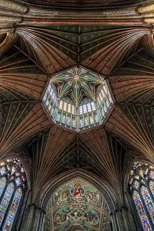 Historic British Church Building Drucke: Ceiling Detail Ely Cathedral
