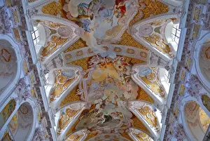 Bavaria Church Architecture Drucke: Ceiling of the Freising cathedral