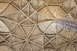 Drucke von Dach des Hieronymus-Klosters, ein beliebter Ort für Touristen in Belém in Lissabon, Portugal Kulturerbestätten Drucke: Dach des Hieronymus-Klosters