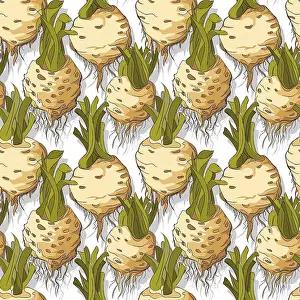 Healthy Eating Symbol Drucke: Celery roots repeating pattern