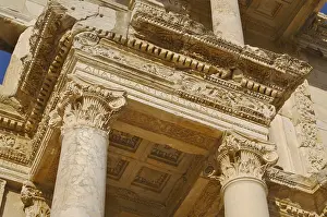 Southeast Europe Artwork Drucke: The celsus library detail image, ephesus