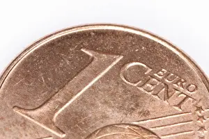 Close Up Money Shot Drucke: One cent