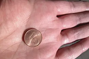 Macro Photography Of Coins Drucke: One cent, coin
