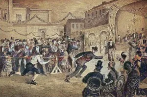 Central Europe Illustration Drucke: In the Central Skating Ring in Berlin