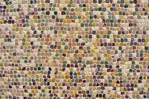 Mosaic Tile Background Drucke: Ceramic hone and tile shards mosaic pattern background