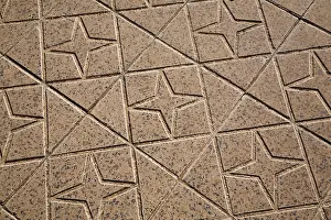 Tourist Attraction Andalusia Drucke: Ceramic tiles on a sidewalk, Granada