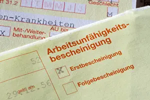 Initial Incapacity Certificate Drucke: Certificate of incapacity for work