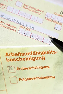 Incapacity Certificate Drucke: Certificate of incapacity for work