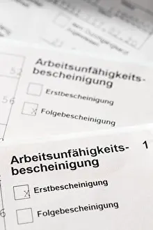 Confirmation Of Sickness Drucke: Certificate of incapacity for work