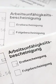 Confirmation Of Sickness Drucke: Certificate of incapacity for work