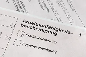 Confirmation Of Sickness Drucke: Certificate of incapacity for work