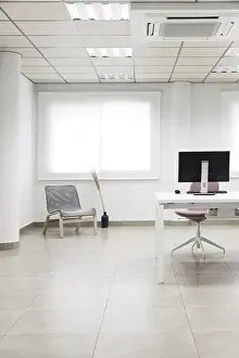 Office Work Setup Drucke: Chairs computer desktop arrangement