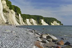 Steep Rock Face Europe Drucke: The chalk cliffs of Rugen