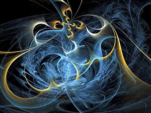 Computer Generated Poster Design Drucke: Chaos curls - abstract computer-generated image