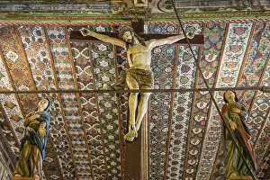 Polen Drucke: Kapelle und Decke mit Polychromie von 1655.