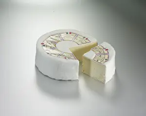 Food Photography Studio Setup Drucke: Cheese on a light background, studio shot