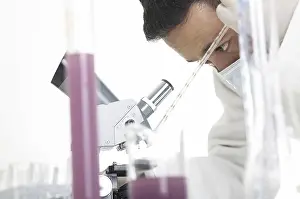 Laboratory Equipment Drucke: Chemist in a lab