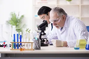 Infectious Diseases Drucke: Two chemists working in the lab