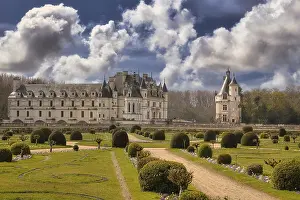 European Water Castle Drucke: Chenonceau Castle