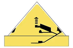 Cheops Pyramid Drucke: Cheops pyramid, schematic representation