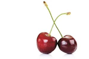 Stone Fruit Photography Drucke: Two cherries